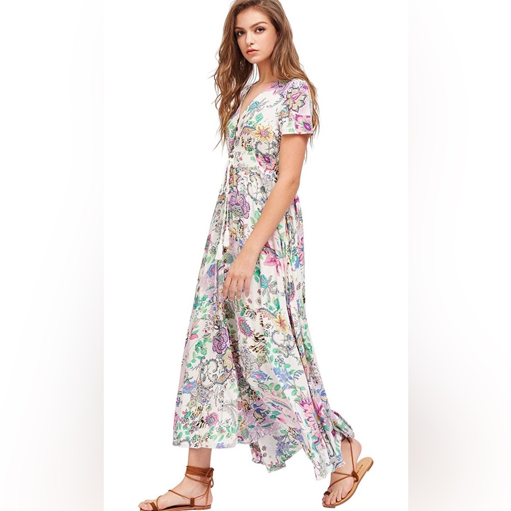 WOMEN FLORAL MAXI DRESS